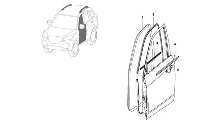 Уплотнители передней двери Lifan X60